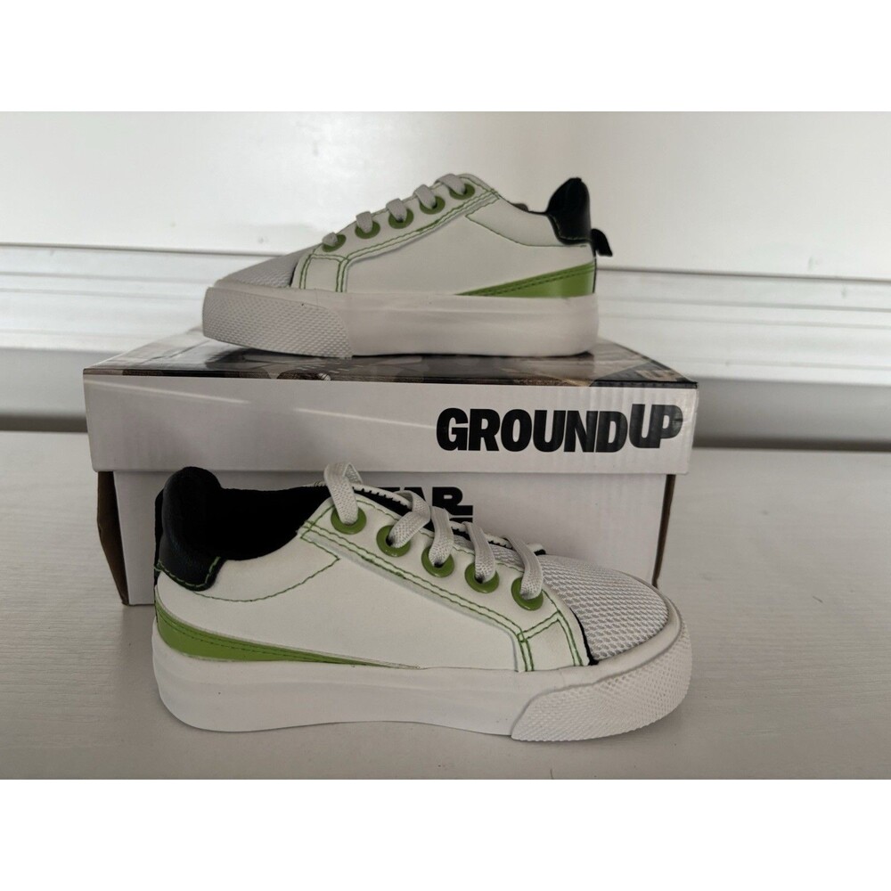 Ground Up Kid's Grogu Mesh Court Sneaker White Toddler Size 8